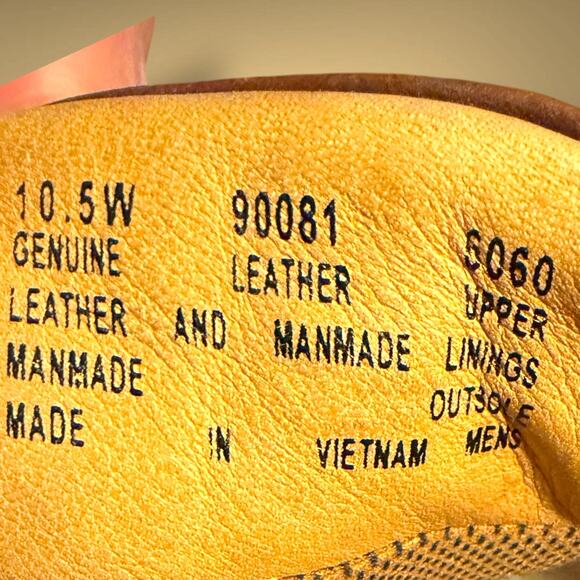 Men\'s 10.5 Wide TIMBERLAND Brown Leather Lace Up Casual Shoes Waterproof EUC main image 11